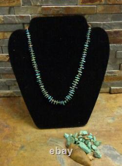 #1 Early Navajo Santo Domingo Turquoise Necklace Native Old Pawn Fred Harvey Era