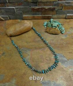 #1 Early Navajo Santo Domingo Turquoise Necklace Native Old Pawn Fred Harvey Era