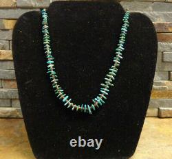 #1 Early Navajo Santo Domingo Turquoise Necklace Native Old Pawn Fred Harvey Era
