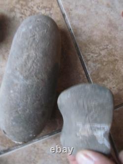 10 Nice Early Native American LG 8 Stone Ax & Tomahawk Heads, Pottery, Virginia