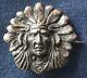 1373-antique Sterling Silver Early American Indian Pin