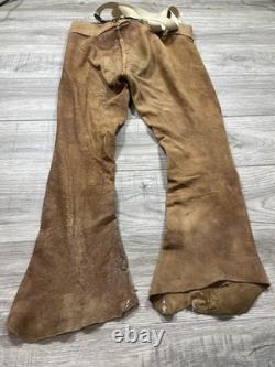 1900s True Vintage Antique Overalls leather Rare Native original Flare