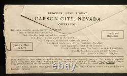 1919 Emporium Washoe & Piaute Indian Baskets Advertising Cover Ad Carson City NV