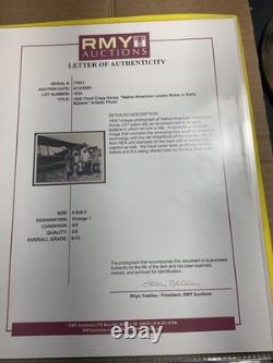 1926 Chief Crazy Horse Native American Leader Rides in Early Biplane Photo