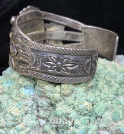 1930's C. G. Wallace Sterling Silver Cuff Bracelet By John Gordon Leak 51.1g