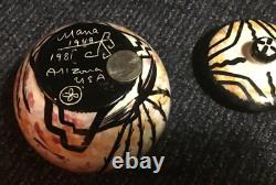 1948 EARLY Mana Signed Art Pottery Arizona Native American Covered Pot 4.5 1981