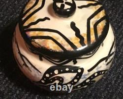 1948 EARLY Mana Signed Art Pottery Arizona Native American Covered Pot 4.5 1981