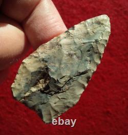2-1/4 Fayette Knife Iowa Arrowhead- Ben Stermer Coa = Early Archaic Knife Form