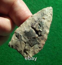 2-1/4 Fayette Knife Iowa Arrowhead- Ben Stermer Coa = Early Archaic Knife Form