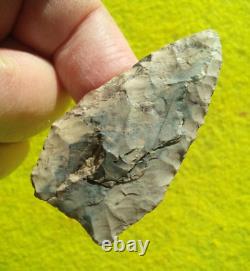 2-1/4 Fayette Knife Iowa Arrowhead- Ben Stermer Coa = Early Archaic Knife Form