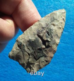 2-1/4 Fayette Knife Iowa Arrowhead- Ben Stermer Coa = Early Archaic Knife Form