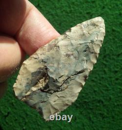 2-1/4 Fayette Knife Iowa Arrowhead- Ben Stermer Coa = Early Archaic Knife Form