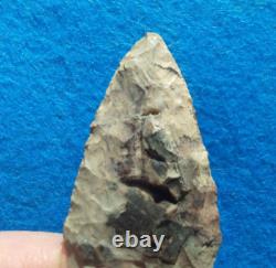 2-1/4 Fayette Knife Iowa Arrowhead- Ben Stermer Coa = Early Archaic Knife Form