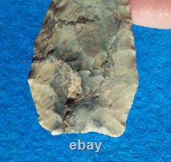 2-1/4 Fayette Knife Iowa Arrowhead- Ben Stermer Coa = Early Archaic Knife Form