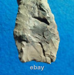 2-1/4 Fayette Knife Iowa Arrowhead- Ben Stermer Coa = Early Archaic Knife Form