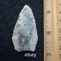 2-1/4 Fayette Knife Iowa Arrowhead- Ben Stermer Coa = Early Archaic Knife Form
