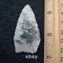 2-1/4 Fayette Knife Iowa Arrowhead- Ben Stermer Coa = Early Archaic Knife Form