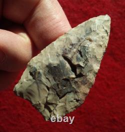2-1/4 Fayette Knife Iowa Arrowhead- Ben Stermer Coa = Early Archaic Knife Form
