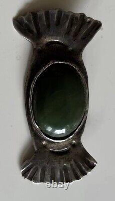 2.5 Antique Navajo Old Pawn Silver Early Native American Brooch Fred Harvey Era