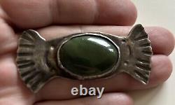 2.5 Antique Navajo Old Pawn Silver Early Native American Brooch Fred Harvey Era