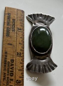 2.5 Antique Navajo Old Pawn Silver Early Native American Brooch Fred Harvey Era