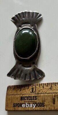 2.5 Antique Navajo Old Pawn Silver Early Native American Brooch Fred Harvey Era