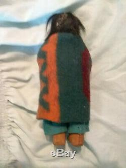 2 Antique Native American Indian SKOOKUMS Dolls Rare Early Label 1915-1920