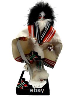 2 Kachada Kachina Native American Dolls The Early Morning The Raven Signed