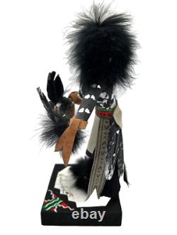 2 Kachada Kachina Native American Dolls The Early Morning The Raven Signed