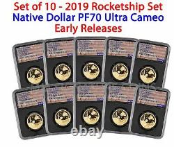 2019 S $1 Sacagawea Native American Dollar PF70 Early Releases Rocketship