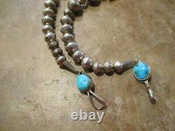 29 EARLY TOMMY SINGER (d.) Navajo Sterling Silver DESIGNER BEAD Necklace