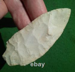 3-9/16 FLORENCE INDIANA ARROWHEAD with CREDITABLE STERMER COA PROJECTILE POINT