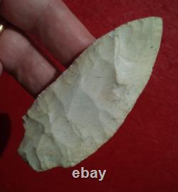 3-9/16 FLORENCE INDIANA ARROWHEAD with CREDITABLE STERMER COA PROJECTILE POINT
