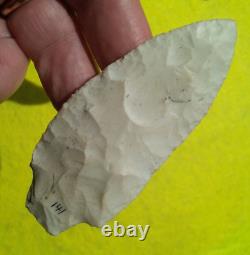 3-9/16 FLORENCE INDIANA ARROWHEAD with CREDITABLE STERMER COA PROJECTILE POINT