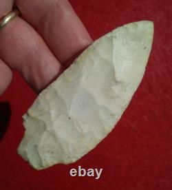 3-9/16 FLORENCE INDIANA ARROWHEAD with CREDITABLE STERMER COA PROJECTILE POINT