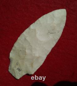 3-9/16 FLORENCE INDIANA ARROWHEAD with CREDITABLE STERMER COA PROJECTILE POINT