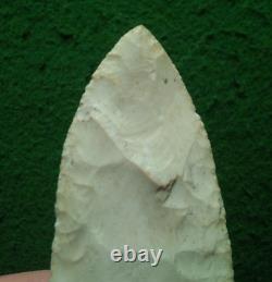 3-9/16 FLORENCE INDIANA ARROWHEAD with CREDITABLE STERMER COA PROJECTILE POINT