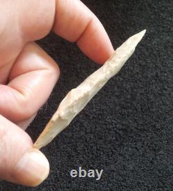 3-9/16 FLORENCE INDIANA ARROWHEAD with CREDITABLE STERMER COA PROJECTILE POINT