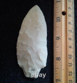 3-9/16 FLORENCE INDIANA ARROWHEAD with CREDITABLE STERMER COA PROJECTILE POINT