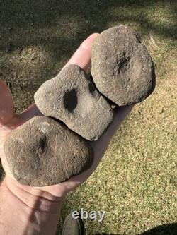 3 Very Nice Hardstone Nutting Stone Grindstone Tools From NEMississippi