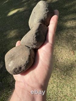 3 Very Nice Hardstone Nutting Stone Grindstone Tools From NEMississippi
