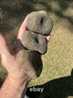 3 Very Nice Hardstone Nutting Stone Grindstone Tools From NEMississippi