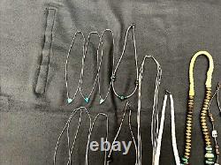 31 Assorted Native American Indian, Silver, and Native Stone Necklaces New Other