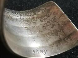 60 Grams! Early Native American 5 Row Hand Wrought Ingot Silver Cuff Bracelet