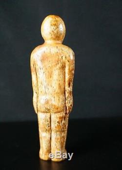 65# OLD! From Late 19th To Early 20th Alaskan Native Fossil Statuette INUIT