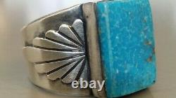 70's New Early Aaron Toadlena Navajo Kingman Mens Cigar Band Ring Sz 13.5