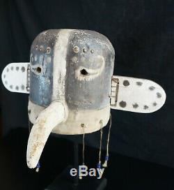 74# OLD! Early 20th Antique Kachina Mask/HELMET Hopi, Native American LARGE