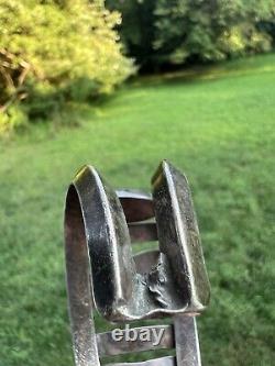 77g Vtg Early Navajo Native American Turqouise & Coral Sterling Cuff OLD PAWN