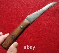 9-1/8 Early Indian Fur Trade Knife Antique Knife Made From A File Arrowhead