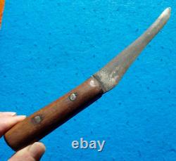 9-1/8 Early Indian Fur Trade Knife Antique Knife Made From A File Arrowhead